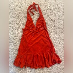 Red Terrycloth Dress